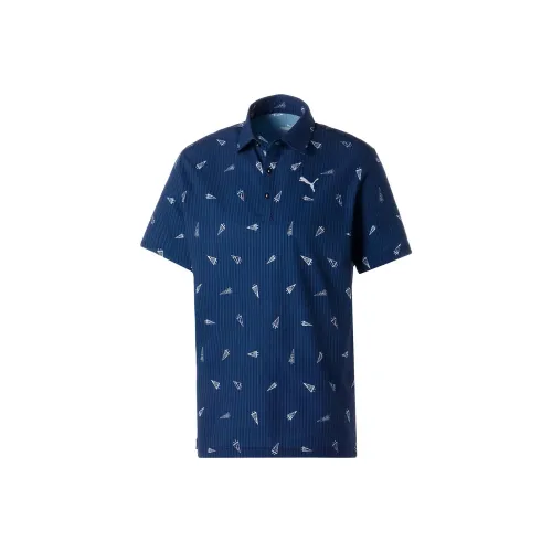 PUMA Golf Морской Синий Мужская Рубашка Поло
