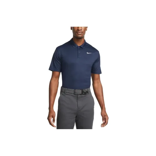 Мужское поло Nike темно-синего цвета