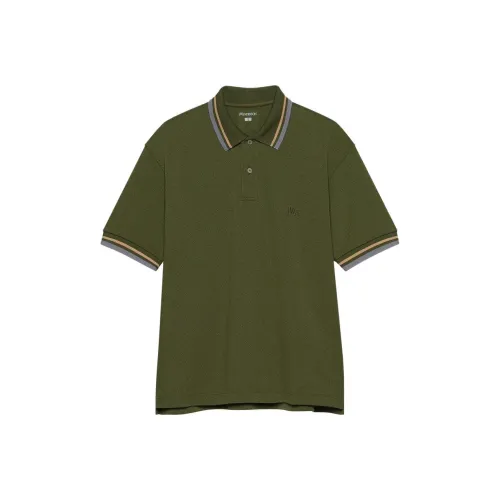 UNIQLO JW Anderson Co Branded Series Темно-оливковый Мужской Поло