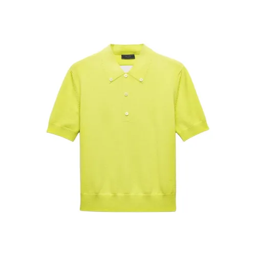PRADA SS25 Поло Мужское Лайм