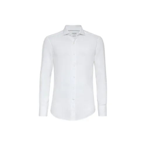 BRUNELLO CUCINELLI Белый Мужской Рубашки
