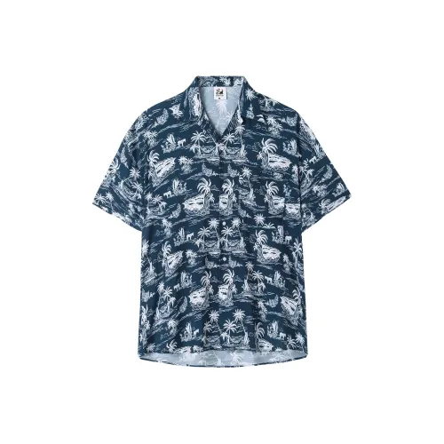 SURFCUZ Blue Men's Shirts SURFCUZ Синий Мужские Рубашки