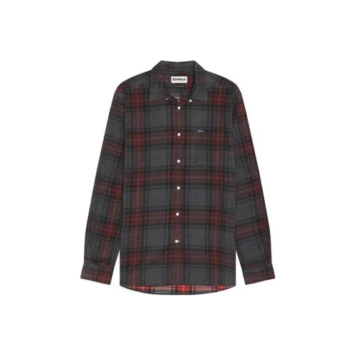 BARBOUR Грязно-серые мужские рубашки
