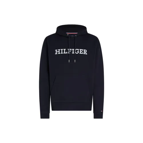 Tommy Hilfiger Buzo Azul Con Gorro Monotipo Paa Мужская Толстовка Мужской Морской Синий