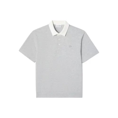 Поло LACOSTE Collaboration Мужское Светло-Серое