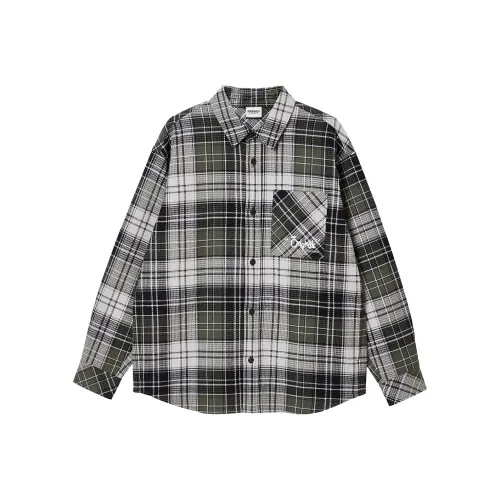 JACK&JONES Оливково-зеленая рубашка E05 для мужчин