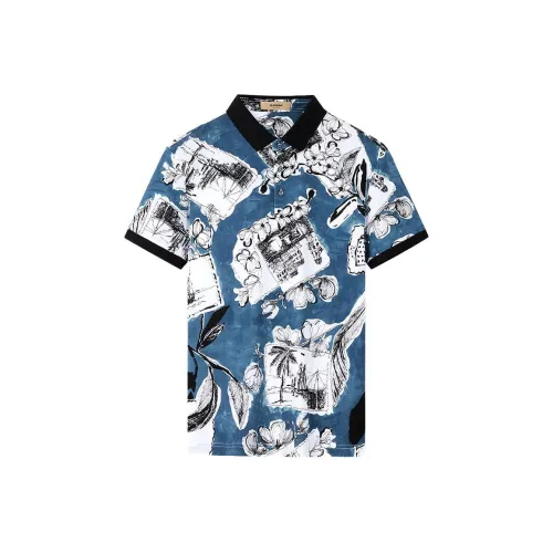 EDENBO Серый Синий Мужская Рубашка Поло