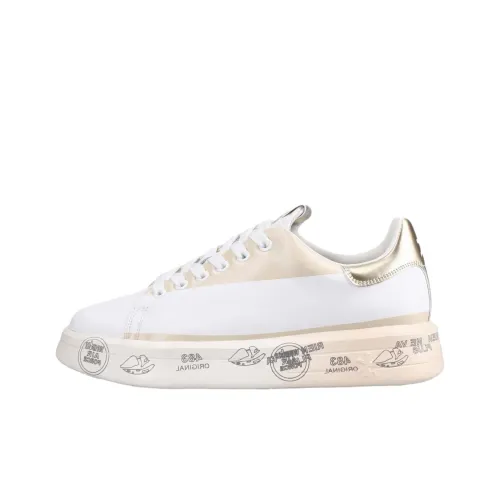 PREMIATA Belle Низкий Топ Повседневная Обувь Женская Экрю