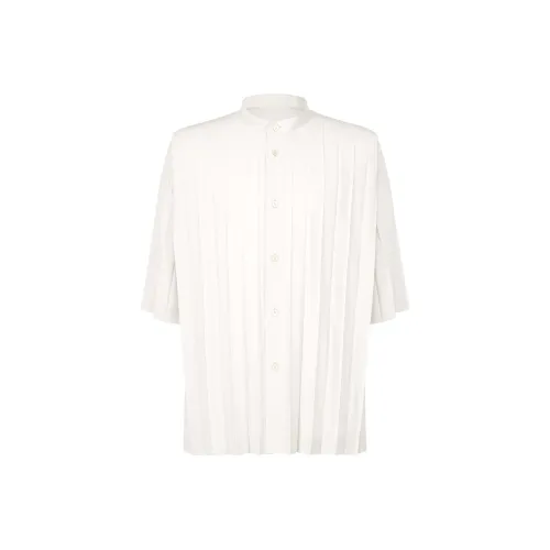 Homme Plissé Issey Miyake FW24 Рубашка Мужская Белая