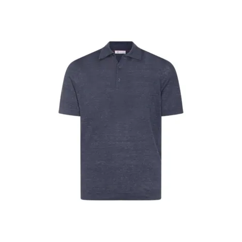 BRUNELLO CUCINELLI Blue Men's Polo