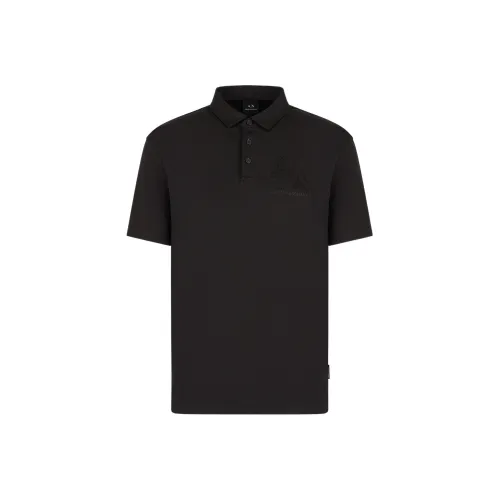 ARMANI EXCHANGE Мужская черная поло рубашка