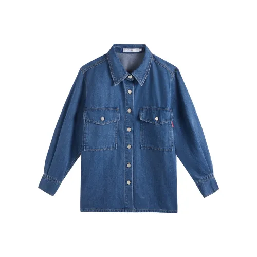 FUN FW24 Рубашка Унисекс Джинсовый синий