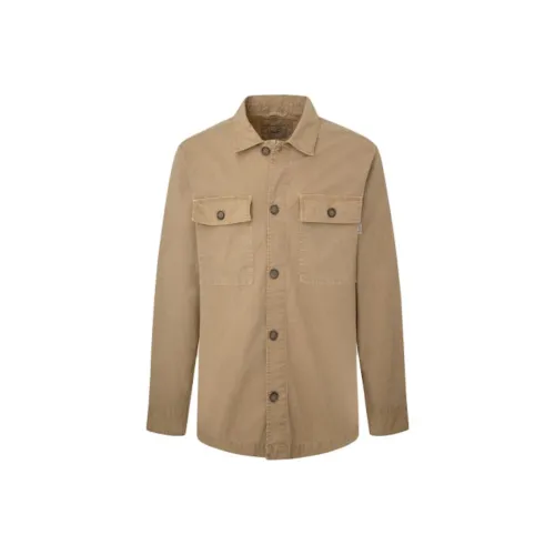 Pepe Jeans Бежевые Мужские Рубашки