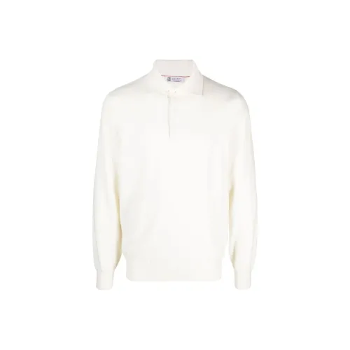 BRUNELLO CUCINELLI Белая Мужская Рубашка Поло