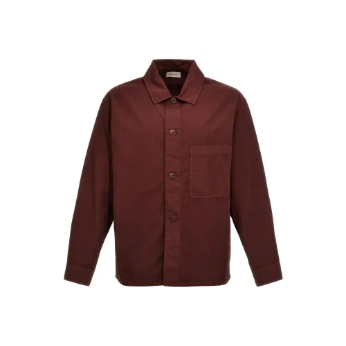 Lemaire Мужские рубашки бордового цвета