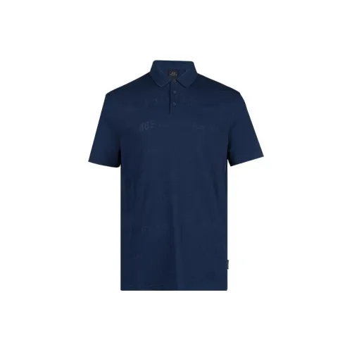 ARMANI EXCHANGE Темно-синяя мужская рубашка поло