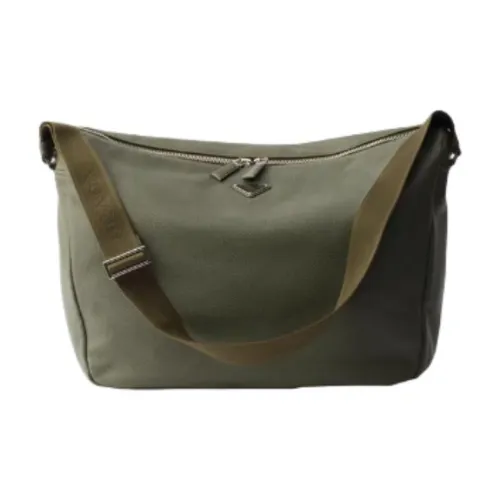 PRADA Сумка через плечо из коровьей кожи большая мужская оливково-зеленый