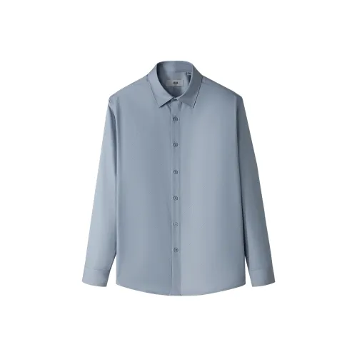 HLA Длинный рукав модная рубашка мужская