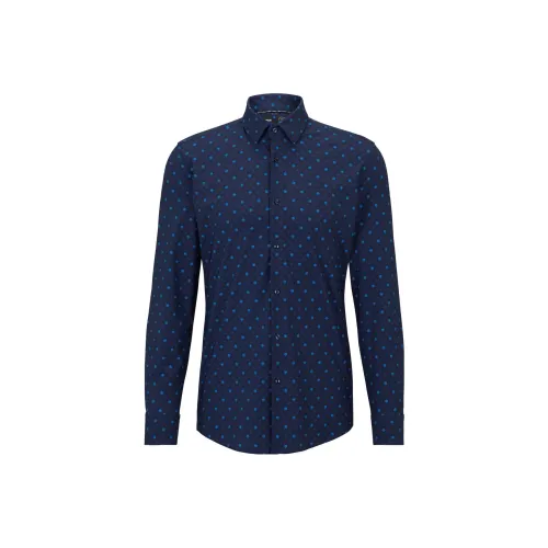 Hugo Boss Мужские Синие Рубашки