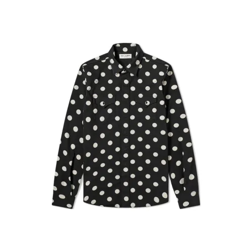SAINT LAURENT Мужские Черные Рубашки
