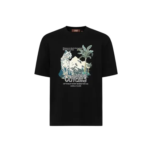 Cavalli Class T Рубашка Мужская Черная