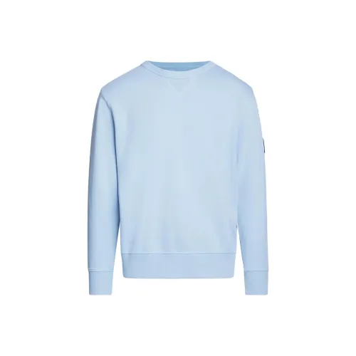 CALVIN KLEIN Свитшот Европейская версия Мужской Светло-синий