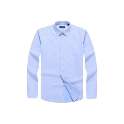 YOUNGOR Рубашка Мужская Светло-Синяя Саржа