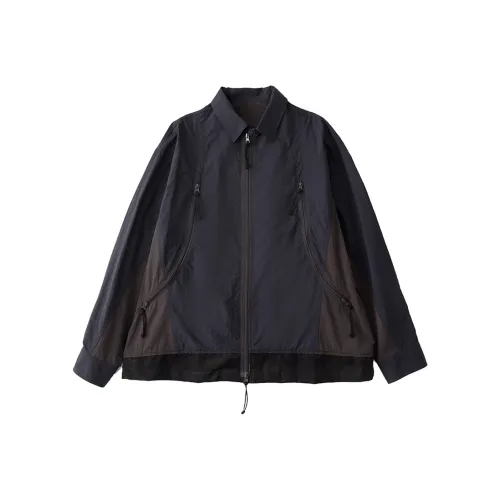 DECESOLO Глубокий синий и коричневый унисекс рубашки