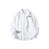 Белая рубашка с длинными рукавами