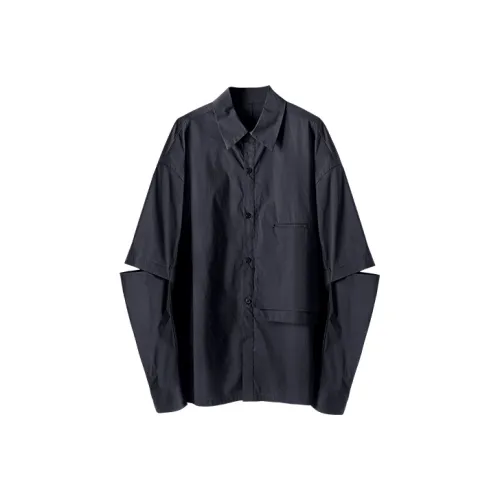 HUANXIANGZHE Рубашка Унисекс Черная