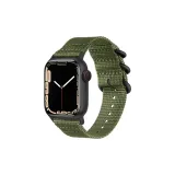 [Трёх-петлевая пряжка] Армейский зеленый - Черная пряжка