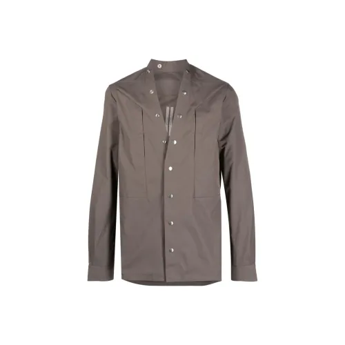 RICK OWENS Коричневые Мужские Рубашки