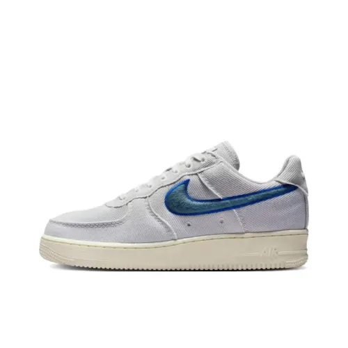 Nike Air FORCE 1 Slip-on Устойчивый к истиранию Низкий Топ Скейтбординг Кроссовки Унисекс Серый