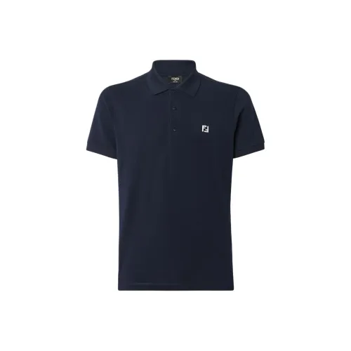 FENDI Поло Мужское Морской Синий