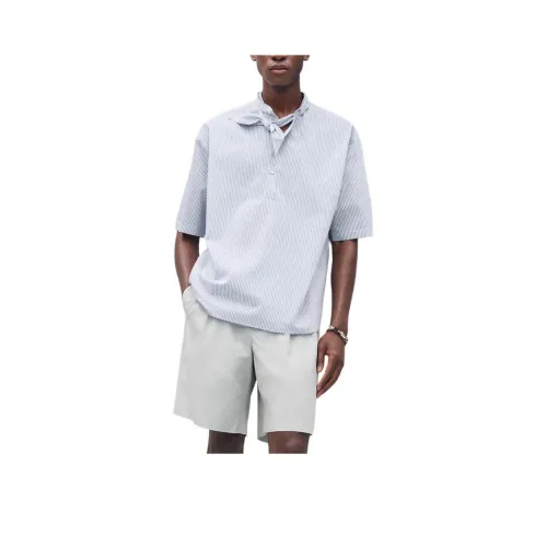 HERMES Мужские Синие Рубашки