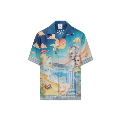 CASABLANCA SS25 Рубашка Мужская Синяя