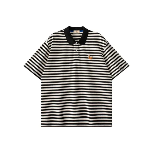 WILLIAM FOX SONS Поло Унисекс Черные полосы