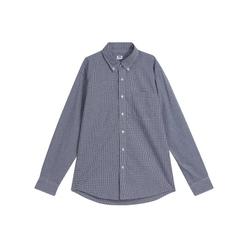 UNIQLO Мужские Синие Рубашки