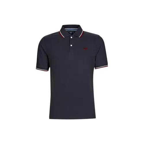 SUPERDRY Поло Мужское Морской Синий