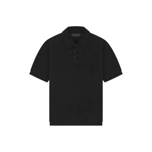 AMIRI STACK Короткий рукав Polo Мужской Черный