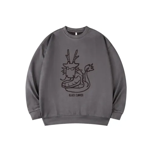 BLACK CLOVER Круглый вырез Пуловер Пара Толстовка Топ Унисекс