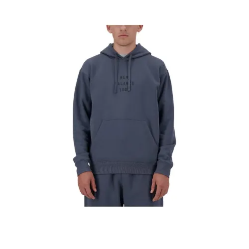 New Balance Iconic Collegiate Graphic Hoodie Мужской Синий