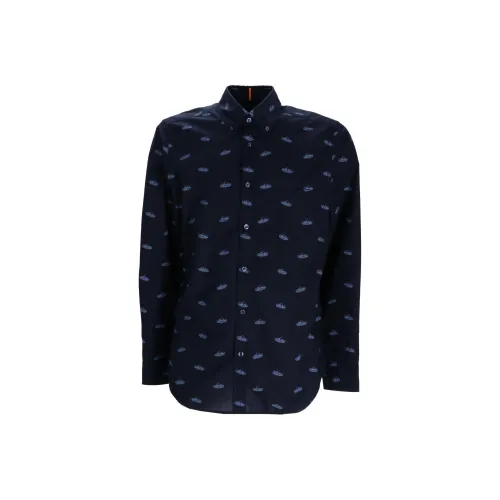 Hugo Boss Мужские Синие Рубашки