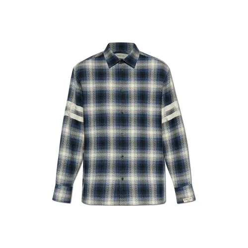 Golden Goose Blue Men's Shirts Золотое Гуси Синий Мужской Рубашки