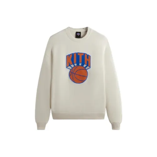 Kith X New York Knicks Co Бренд Бежевый Унисекс Свитшоты