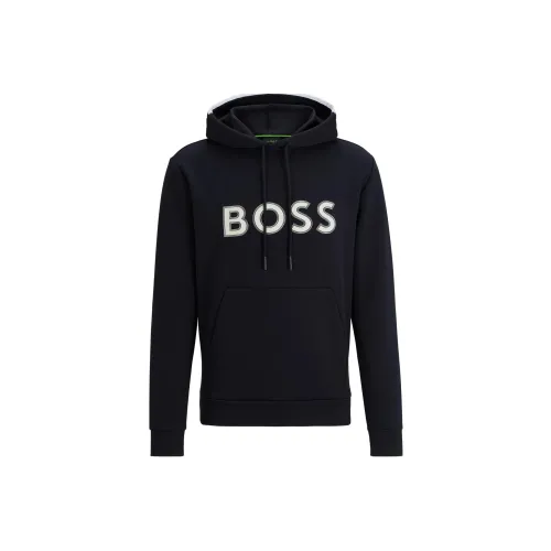 HUGO BOSS Толстовка с логотипом Print Sweatshirt Мужская Черная
