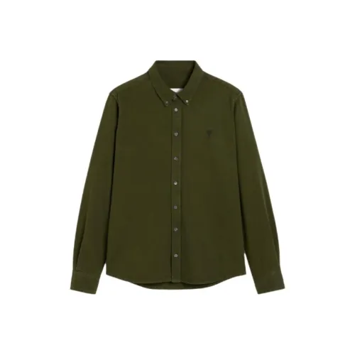 AMIPARIS Рубашка Унисекс Оливково-зеленый