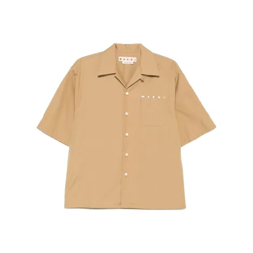 MARNI SS25 Рубашка Мужская Песочно-желтая