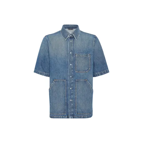 FENDI Blue Men's Shirts FENDI Синий Мужские Рубашки