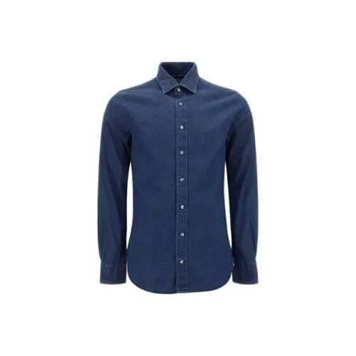 MICHAEL KORS Blue Men's Shirts MICHAEL KORS Синий Мужской Рубашки